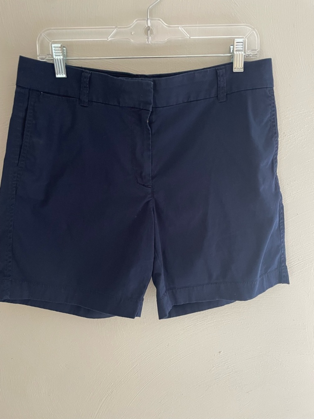 J. Crew Navy Tailored Cotton Blend Shorts